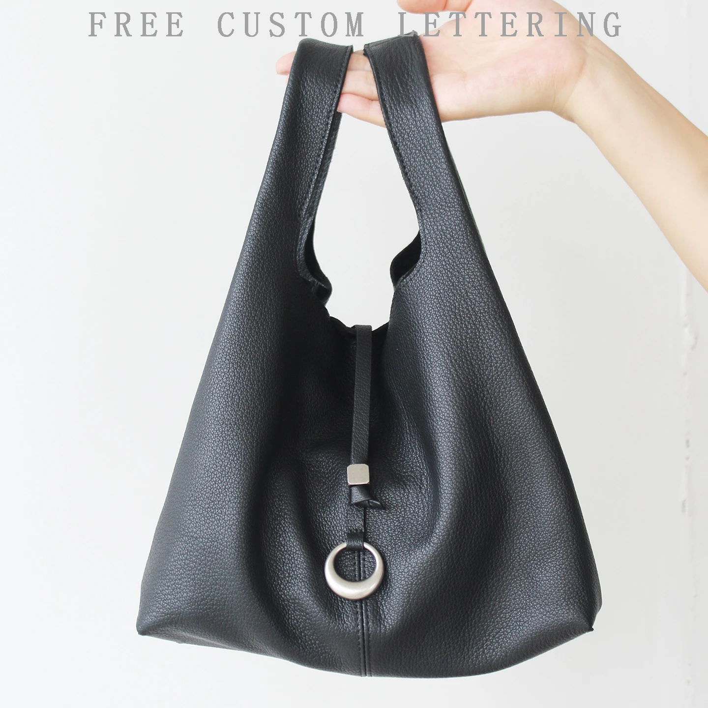 

Sheepskin vegetable basket bucket bag new niche design large capacity soft leather women's bag simple shoulder crossbody bag