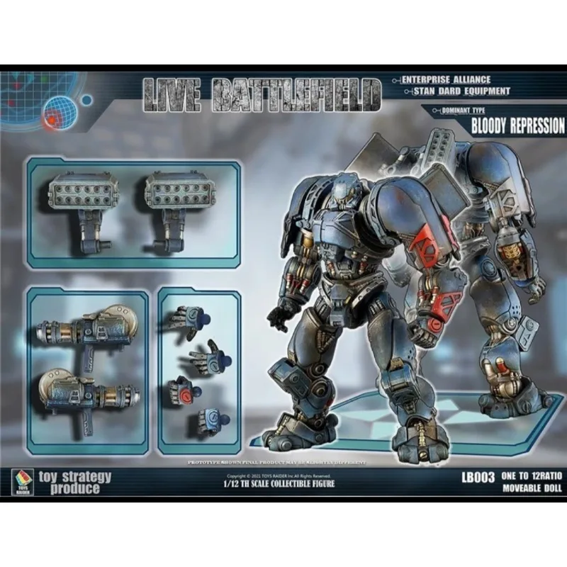 Guía de juguete Spot Original 1/12 Mech Live Battlefield Conqueror Mech Blue Stormtrooper Red Line modelo de muñeca súper móvil juguete hecho a mano