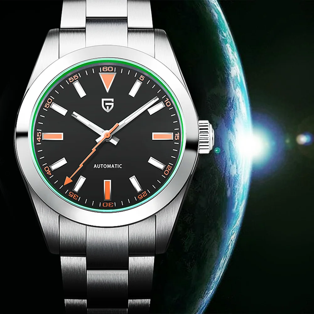 2025Pagani design green glass men's mechanical watch men's MYT8215 automatic watch top sapphire waterproof stainless steel clock