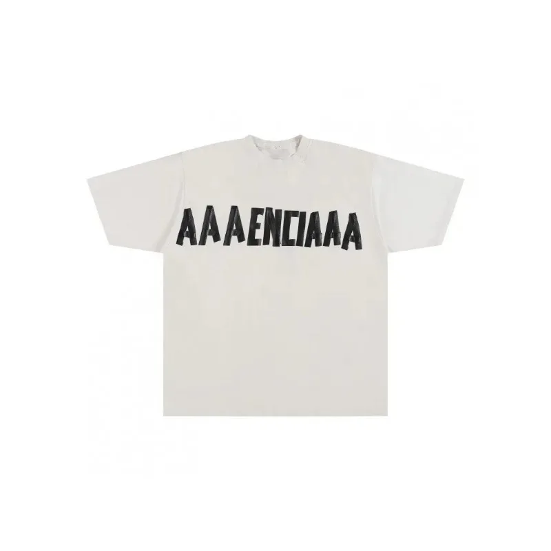 American Retro Letter Printed Short Sleeved T-shirt for Both