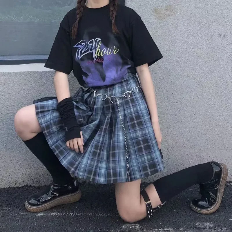 Estilo jk meninas cintura calças cintura corrente coração oco cinta feminina hip hop estilo moda fina cintos de cintura anime lolita traje