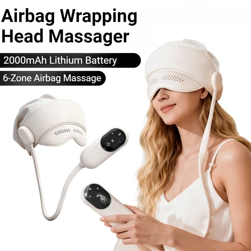 

Массажер для головы с воздушной подушкой, мягкий, мощный, бесшумный, с подогревом, портативный, видимый массажер для головы, бионический электрический массажный аппарат