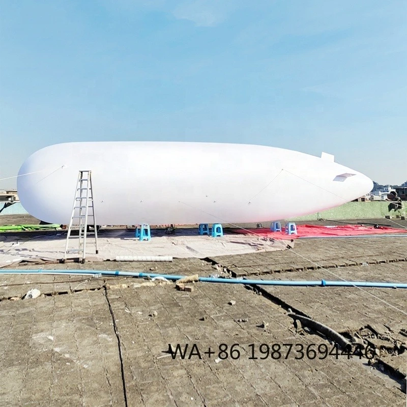 Sky Advertising Dissemination 50ft Giant Remote Control LED Inflatable Airship UAV RC Zeppelin Blimp