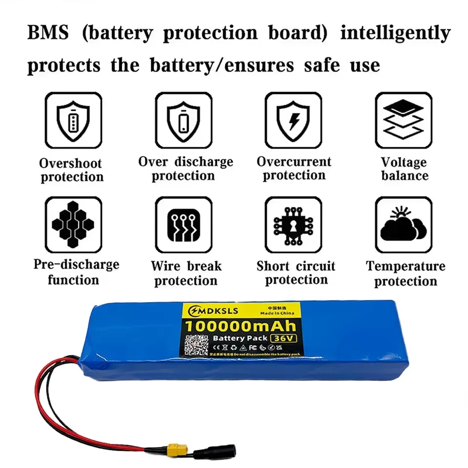 2026 10S3P 36V 100Ah Scooter Battery Pack for Xiaomi Mijia M365 36V Battery pack Electric Scooter BMS Board for Xiaomi M365