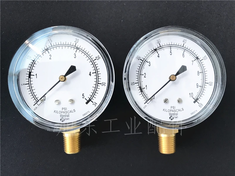 0~3/5/10PSI gas barometer pressure gauge