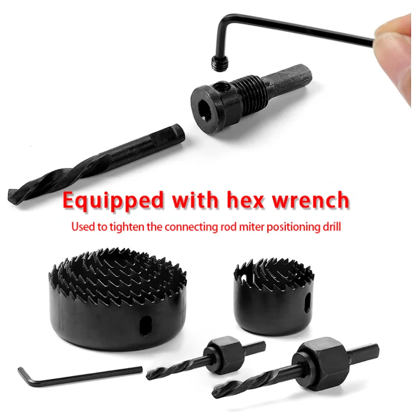 11pcs/set Hole Saw Cutting Set Kit Tools 19-64mm Wood Metal Alloys Circular Round with Case