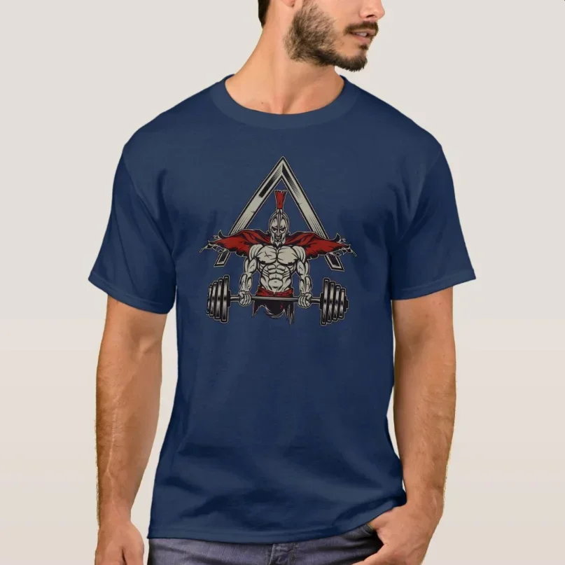 Spartan Warrior Bodybuild Weight Lifting Muscle Power Training T Shirt Short Sleeve Casual 100% Cotton O-Neck Summer Mens Tshirt