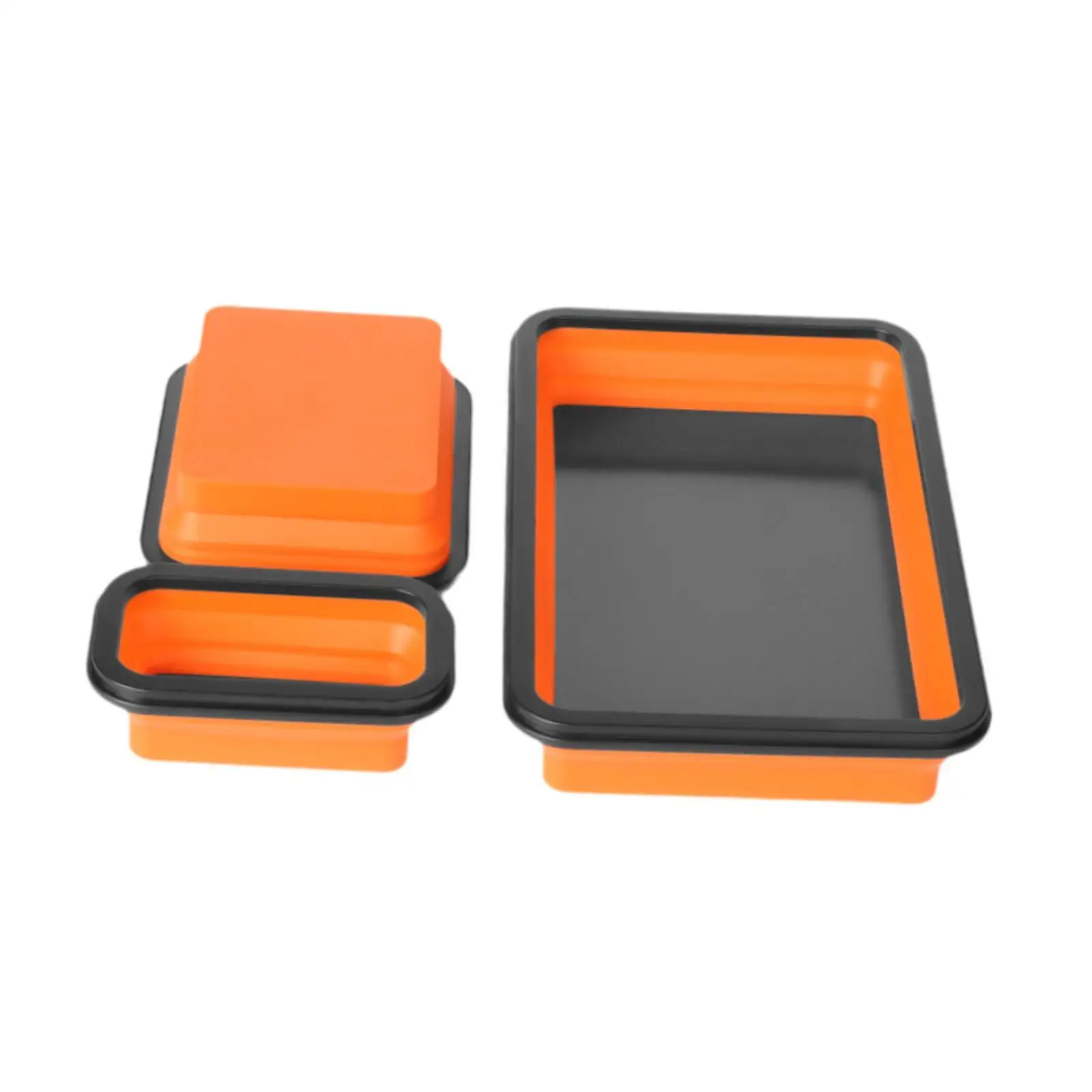 Foldable Magnetic Tool Tray Silicone Organizer for Hardware Bolts Screws Nuts Home Repair Workshop Versatile Use