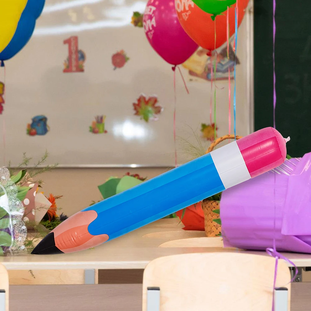 

7Pcs Inflatable Pencils Balloons Back to School Decor Giant Crayons Classroom Hanging Festive PVC Decorations