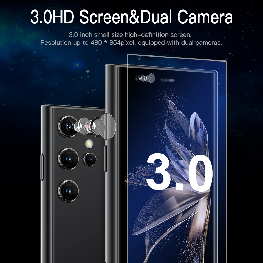 Servo s23 ultra mini telefone inteligente android cartão sim duplo versão global wcdma célular ram 2gb rom 16gb gps 3.0 "pequeno smartphone