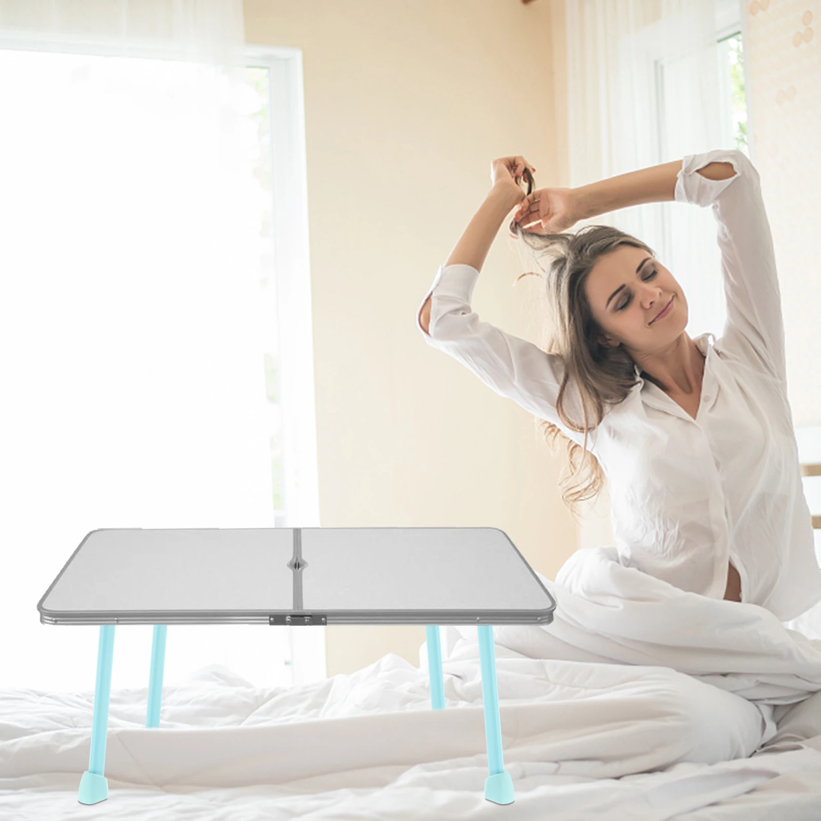 

4Pcs Foldable Table Legs Lightweight Folding Table Legs for Laptop Desk Coffee Tables Portable Heavy Duty Metal