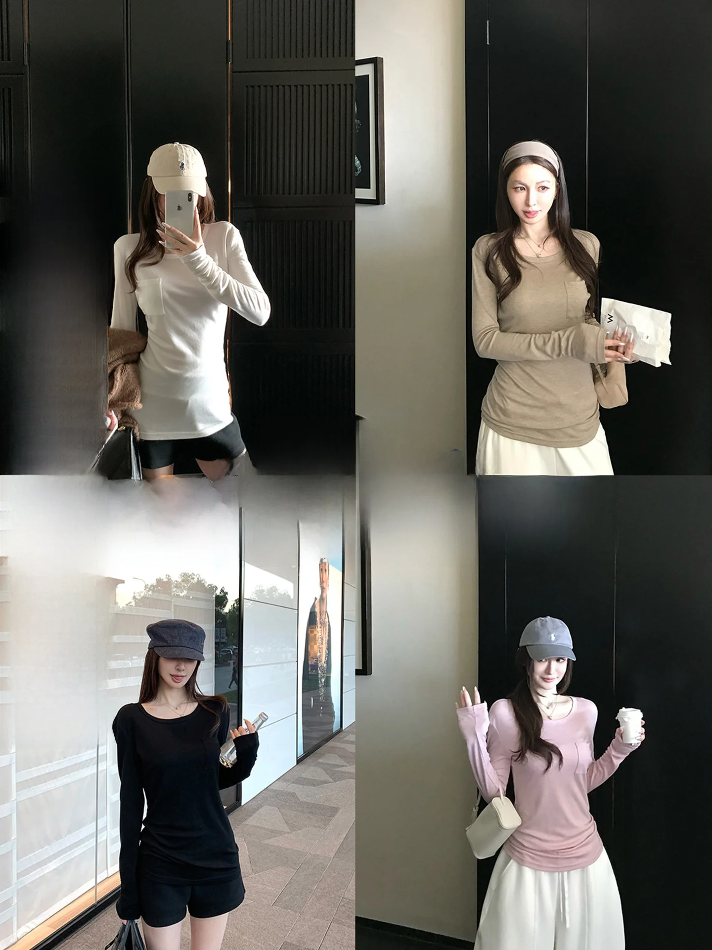 

Skk Store High Quali Woolen Base irt with ket Multi Color Handmade Fur Top Ladies Faion Casual Sle V-Ne Long Sve