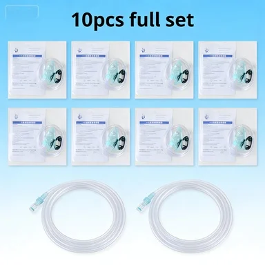 

Одноразовая кислородная маска с трубкой 2 м для взрослых и детей, для домашнего использования и клиник, аксессуар для медицинского обслуживания