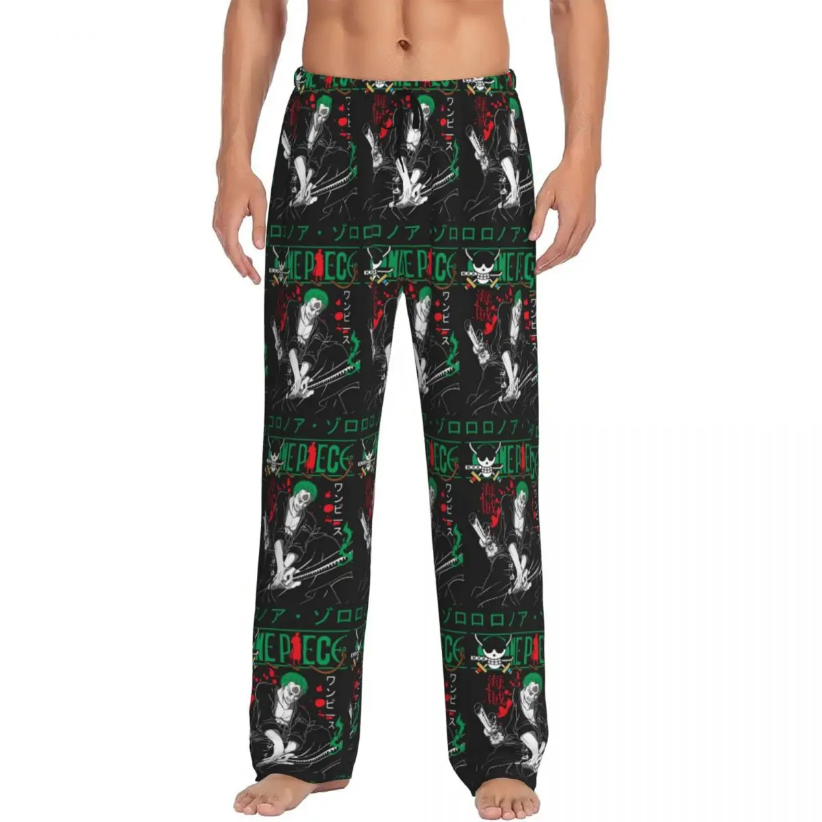 

Custom Zoro O-One P-Piece Anime Pajama Pants Men's Sleepwear Lounge Sleep Bottoms Stretch with Pockets