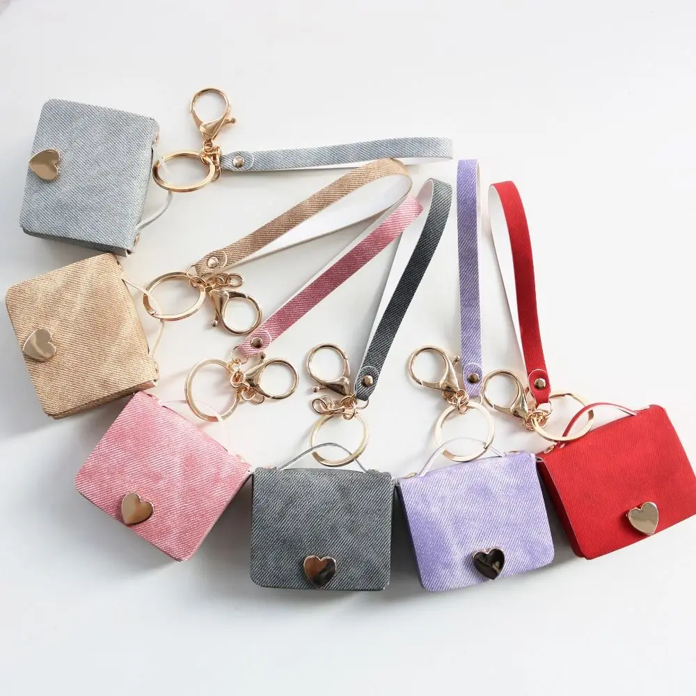 Versatile Creative Key Storage Bag Mini PU Leather Coin Purse Ins Heart Key Storage Organizer Women's Handba