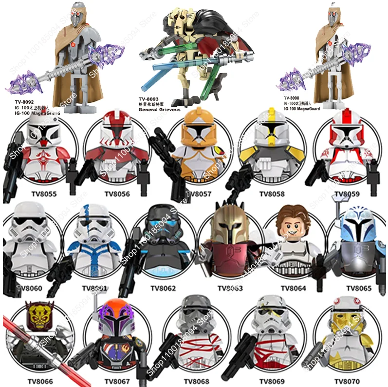 

Горячие игрушки Star Wars series Blocks Han Solo Bo Katan Savage Opress Sabine Wren Guard Thrawn Dath Vader Star Мини-фигурка Игрушка