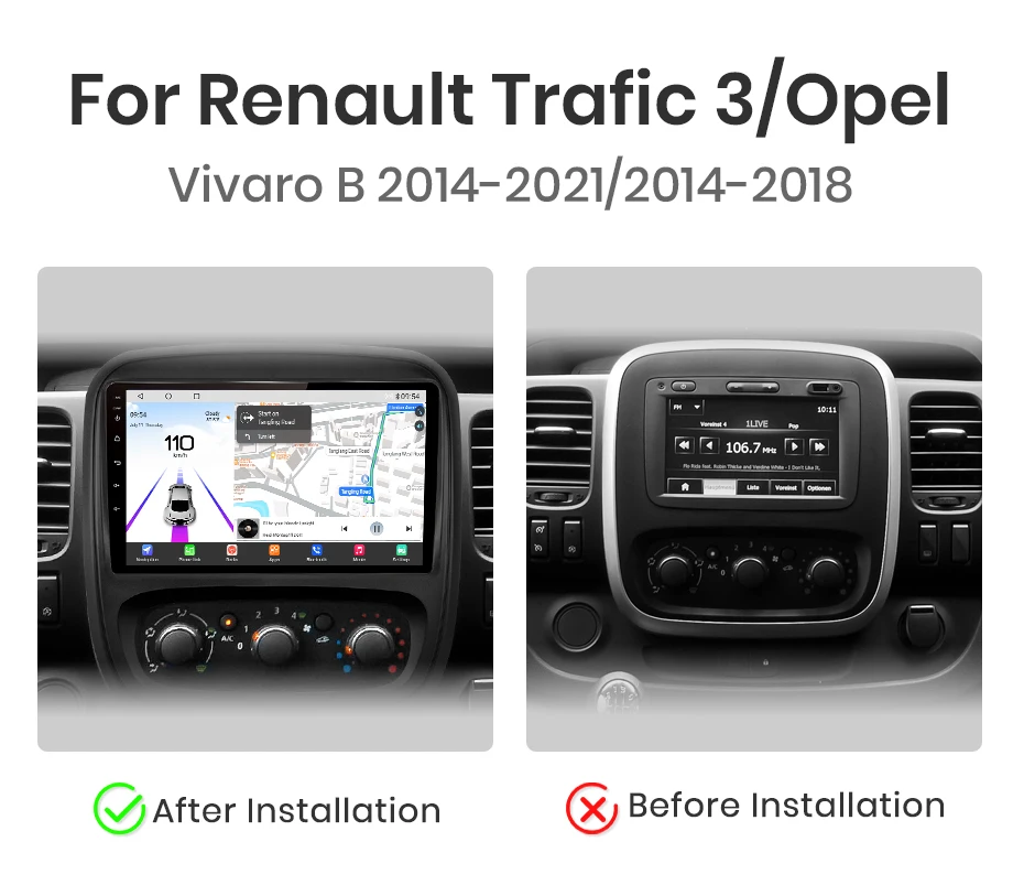 Junsun Qualcomm 8-Kern 360 ° Optionale Kamera, CarPlay, Android Auto Autoradio für Renault Trafic 3 2014 2015 2016 -2021, 2-DIN-Systeme, Stereo, GPS, SWC, Bluetooth, FM, RDS, DSP, IPS-Bildschirm, intelligente Fahrzeugsysteme, KI-Sprachsteuerung, 4G, WLAN, 8-Kern-Prozessor, Plug&Play-Headunit – Detail 6