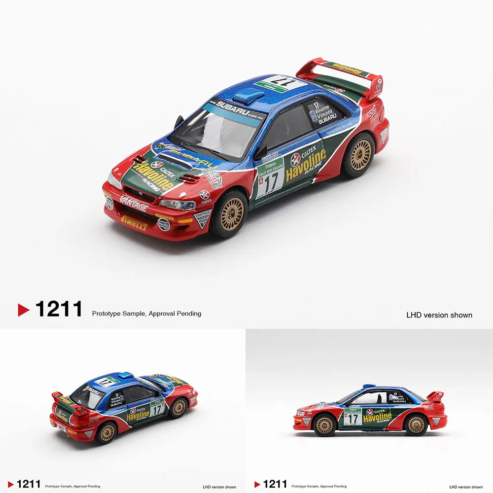 MINIGT 1/64 Subaru Impreza WRC98 #17  2000 Rally New Zeala Diecast Model Car High Performance Model Gift for Boys Adults
