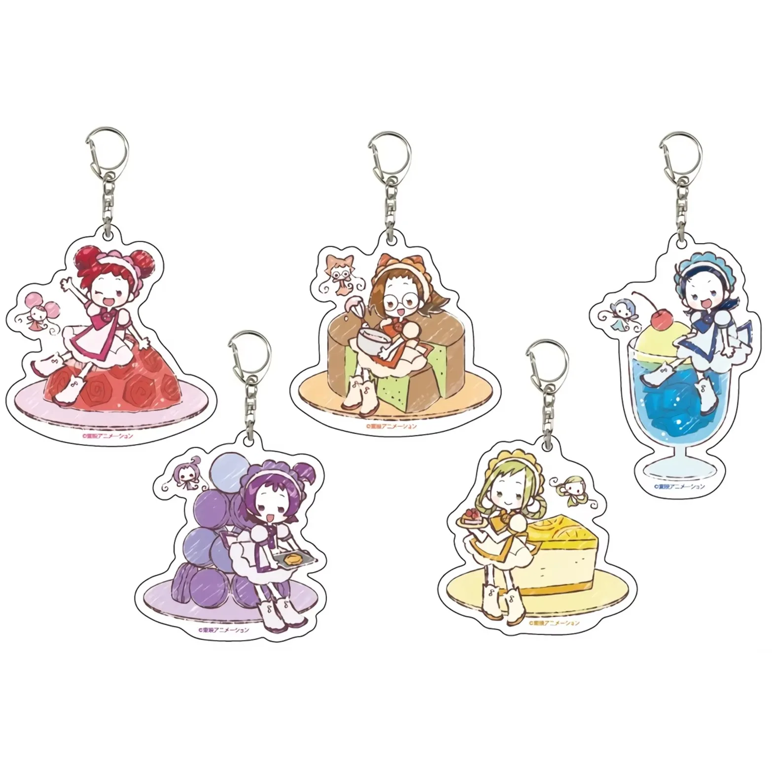 

Anime Ojamajo Doremi Keychain Doll Asuka Momoko Segawa Onpu Senoo Aiko Acrylic Bag Pendant Keyring Collectible Gift