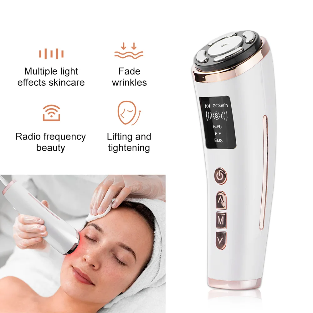 Ultrasone Machine Mini Hifu Machine Rf Fadiofrecuencia Ems Microcurrent Lift Stevige Aanscherping Huid Rimpel Schoonheid Tools