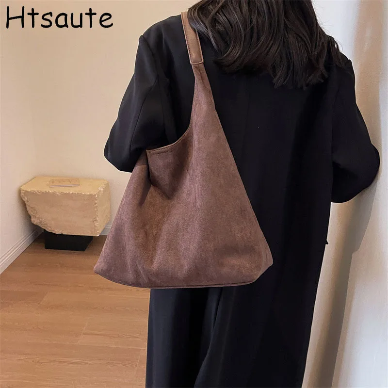 

High-end bags for women's single shoulder messenger bag all-match large-capacity crosbody handbag solid color tote bags bolasa