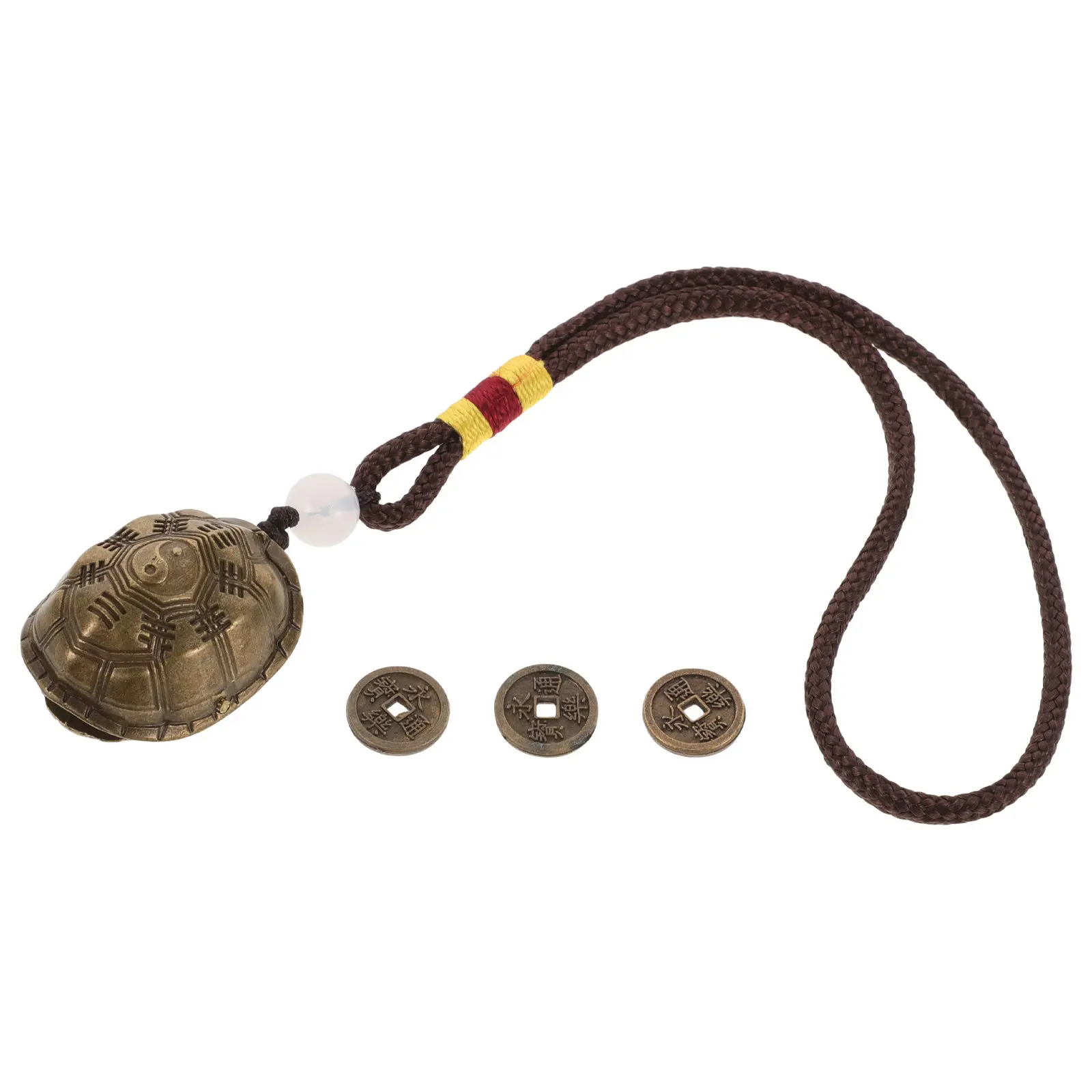 1Set Vintage Turtle Shell Divination Handpiece Chinese I Ching Cultural Artifact Desktop Ornament Home Office Decor Luck Charm