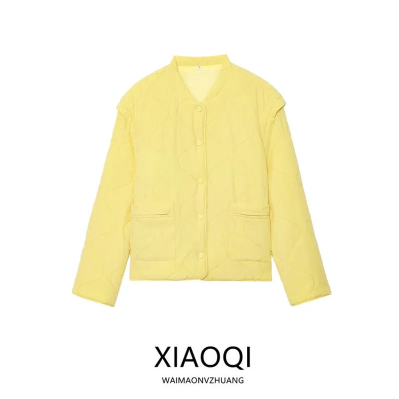 

Casual Loose Long Sve Cotton Jaet Women's Autumn Winter New Sle Versatile Commuting Outerwear Comfortable Warmth