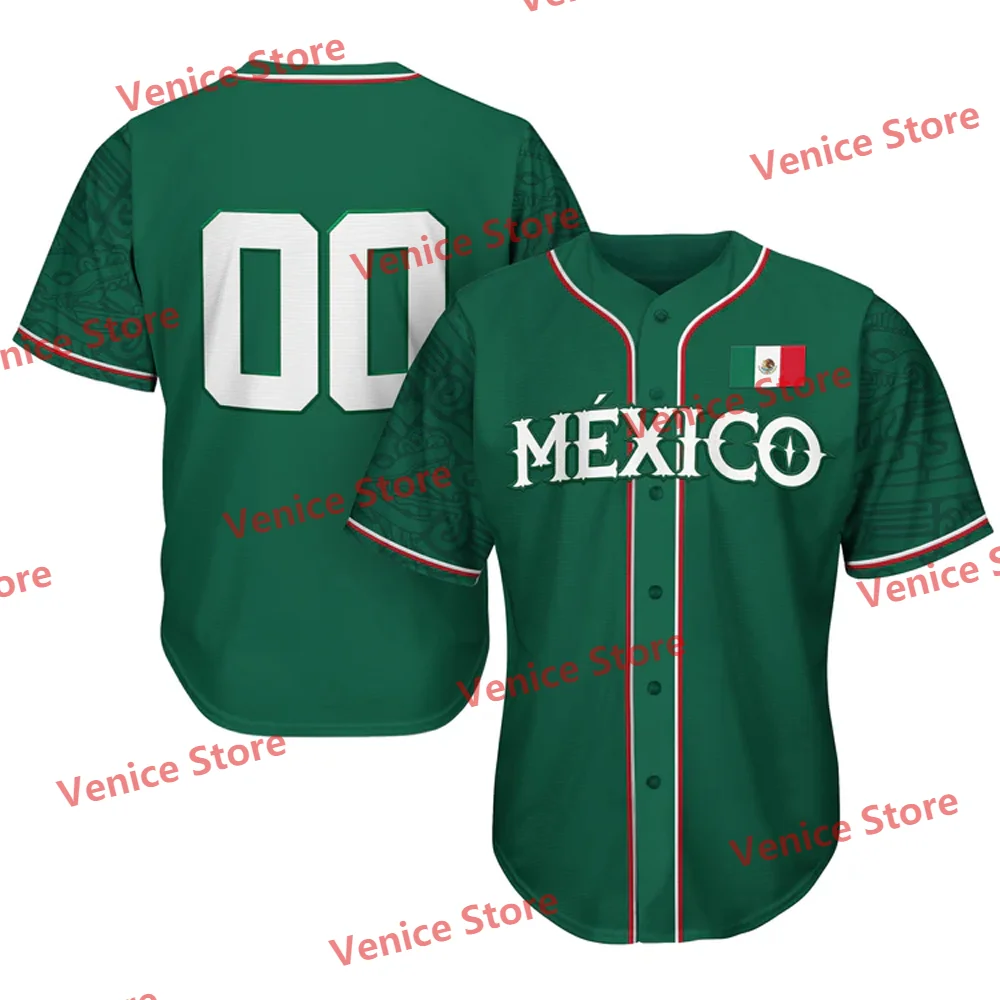 Mexico Custom Baseball Jersey 2025 ChatGPT New Arrival Special Design New Kit National Team LMB Training T-Shirt Adults KIDs