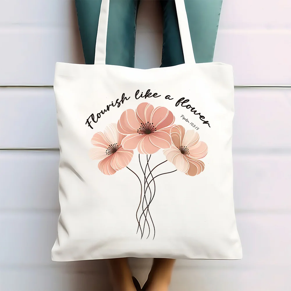Sac à bandoulière Botanical Grace, sac de courses réutilisable pour les promenades dans le jardin ou la méditation