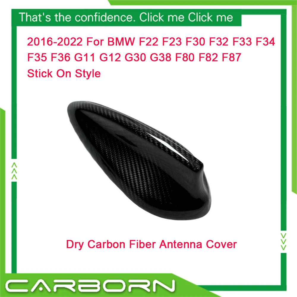 16-22 For BMW F22 F23 F30 F32 F33 F34 F35 F36 G11 G12 G30 G38 F80 F82 F87 Add On Style Shark Fin Look Carbon Fiber Antenna Cover