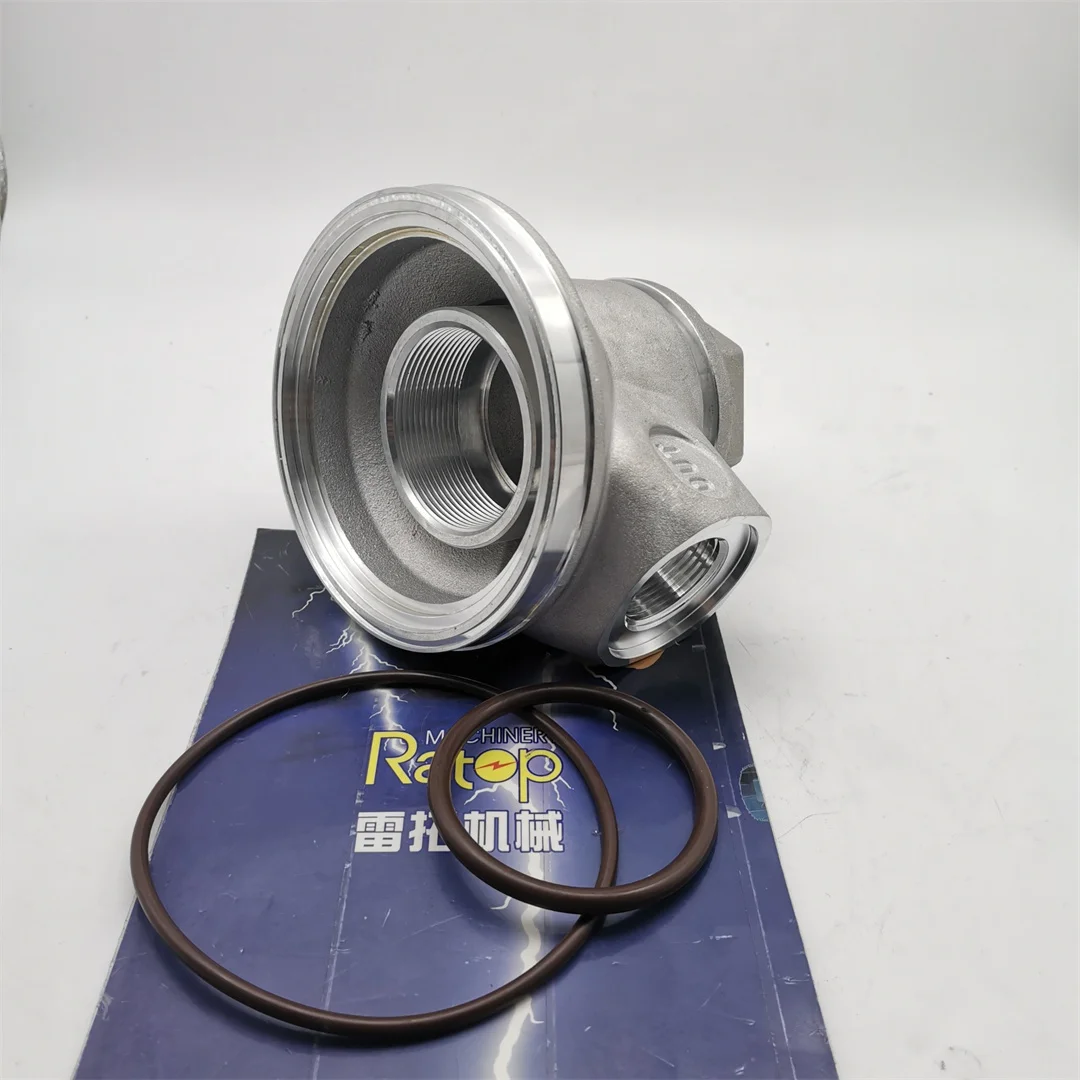 3899625 3899624 Diesel Engine Filter Head Cover 6731-51-6280 6731-51-6290 6D114 Oil Filter Head Adapter Connector For PC300