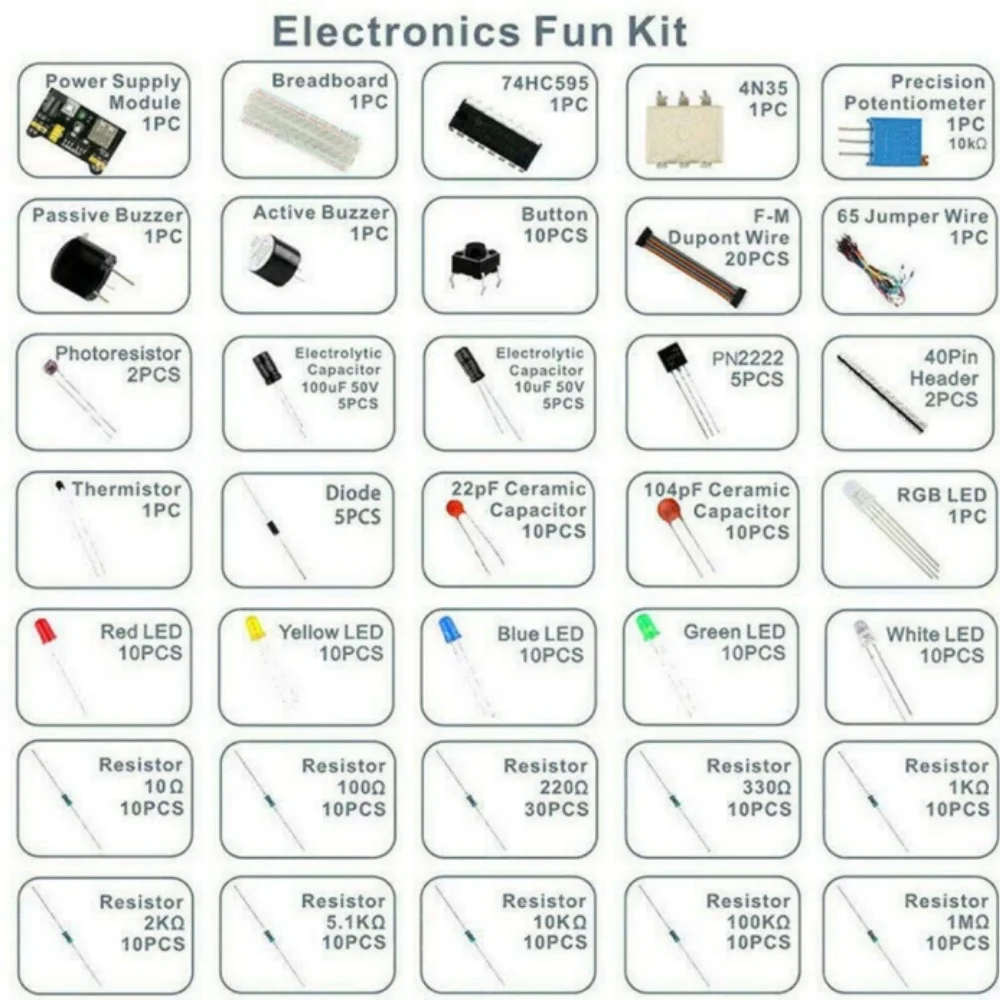 المكونات الإلكترونية مُكثَّف كهربائيًا المقاوم led 830 حفرة اللوح عدة MB-102 لـ UNO R مكون حزمة المبتدئين #2
