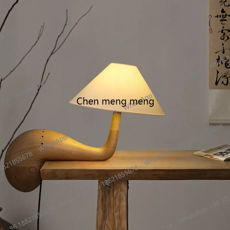 

Creative log desk lamp bedside lamp atmosphere living room bedroom study decoration