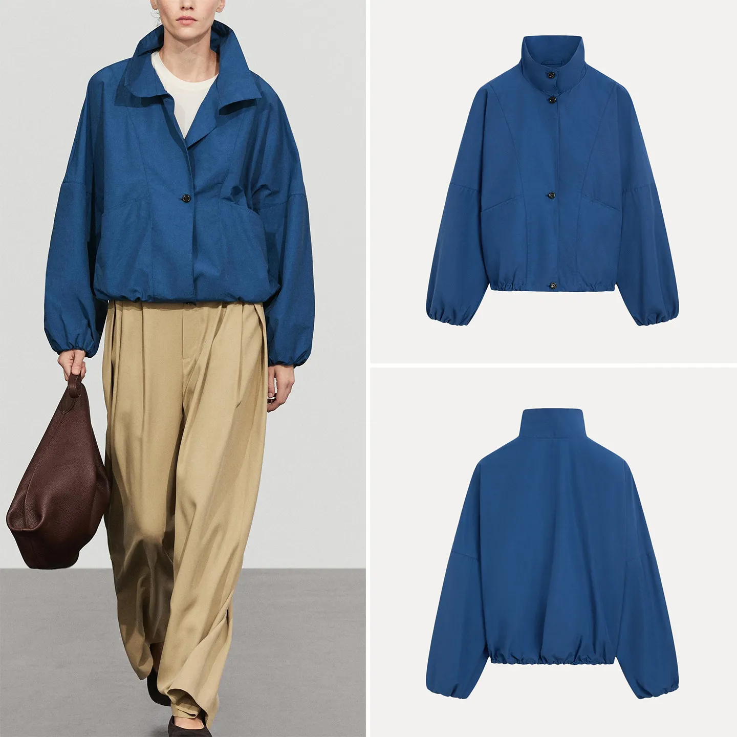 Women's Casual Pilot Jacket Stand Collar Outdoor Coat Standard Fit Long Sleeve Autumn 2026 ZADATA Short Outerwear
