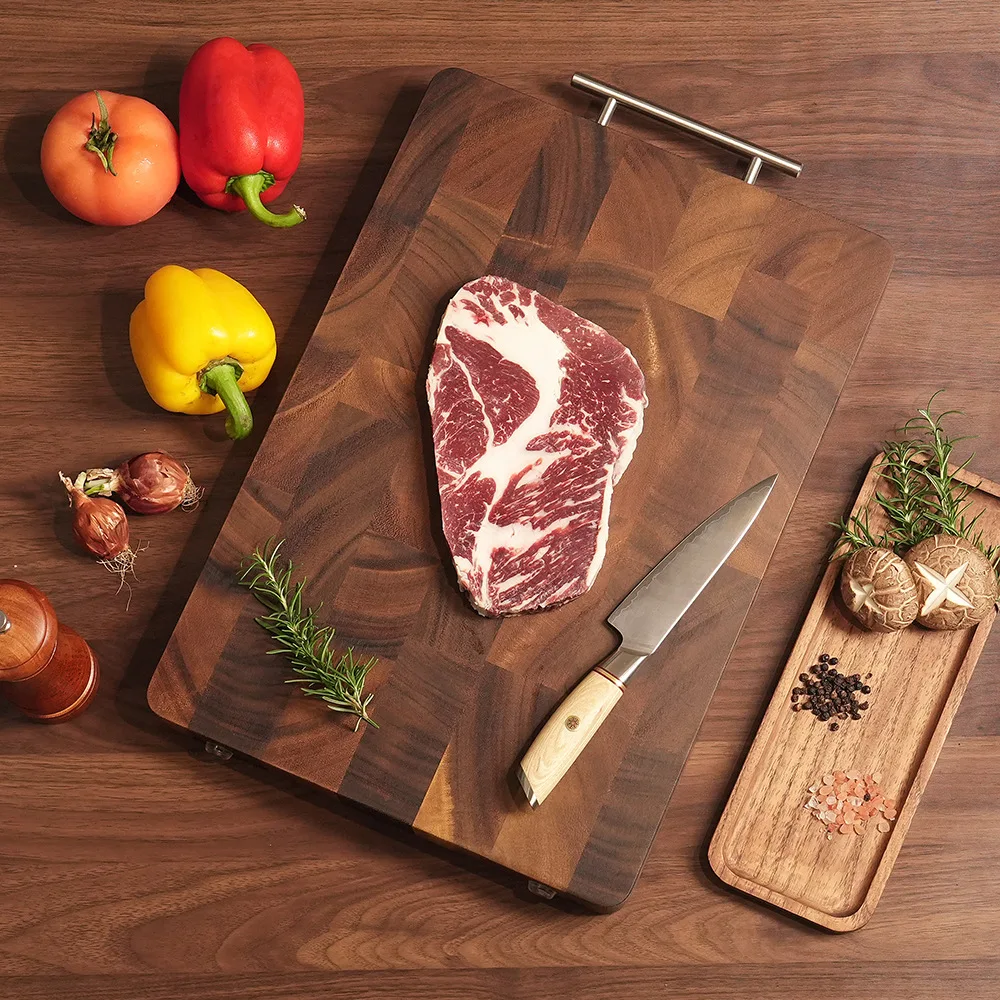 

Walnut Wood Cutting Board Kitchen Chopper Visual Feast Solid Wood Chopping Block Meat Veggies Fruits Gift Kitchenware