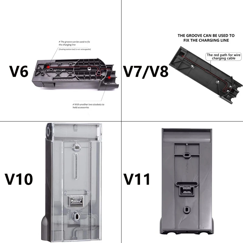 ドッキングステーション充電器ベース,ダイソン掃除機,収納ラック,アイロンハンガー,ノズルホルダー,スペアパーツ,v6,v7,v8,v10,v11,v15