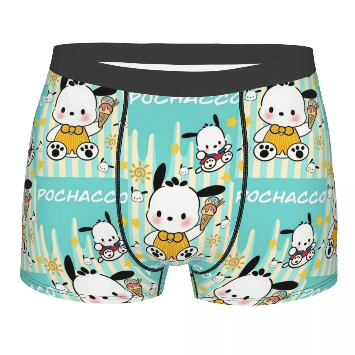 Custom Novelty Pochacco Sanrio Cartoon Boxers Shorts Panties Male Underpants Stretch Briefs Underwear