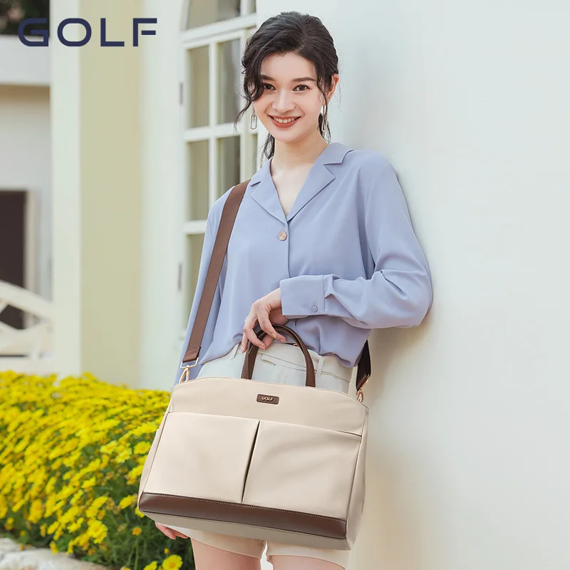 Damska lekka teczka podręczna GOLF 14-calowa torba na laptopa Torba biznesowa na jedno ramię Crossbody Tote Bag