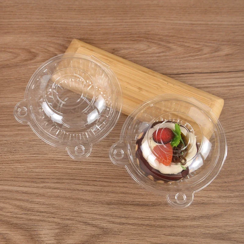 100 Stück Cupcake-Verpackungsbox, transparent, Dessert, Donut, Muffin, Kuchenbehälter, Halter, Hochzeit, Geburtstag, Partyzubehör, Weihnachtsdekoration – Detail 11