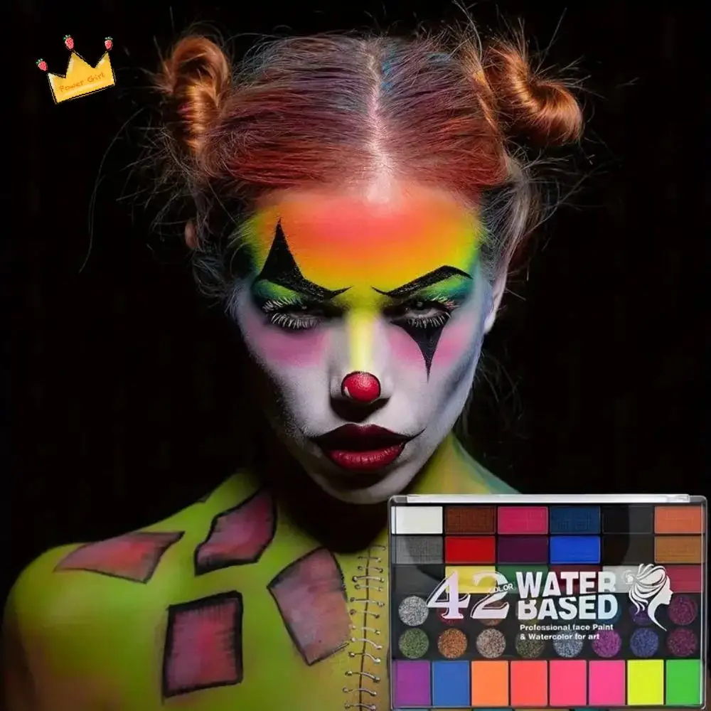 

Multicolour Body Face Painting Kit Makeup Waterproof Body Art Painting Long Lasting Tattoo Face Painting Palette Festivals