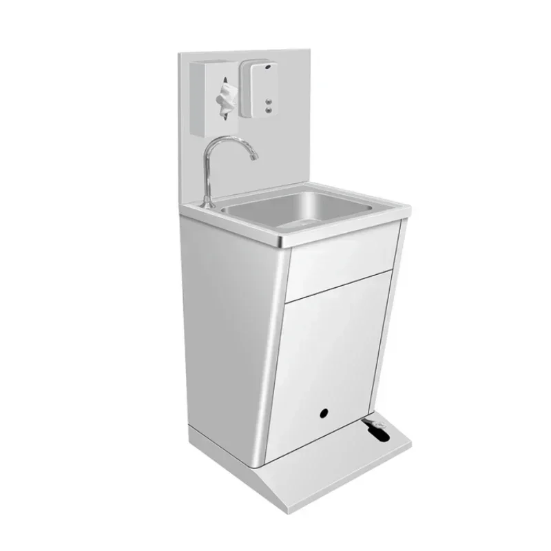 American Commercial Work Table Hotel Modern Foot Pedal Hand Wash Basin with Water Container Portable Sink Mobile