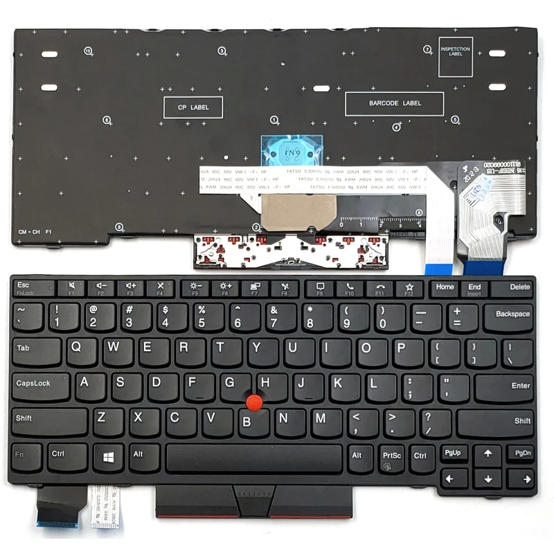 

New For Lenovo Thinkpad X13 Type 20T2 20T3 20UF 20UG X13 Yoga Gen 1 Laptop Keyboard US Black Without Backlit