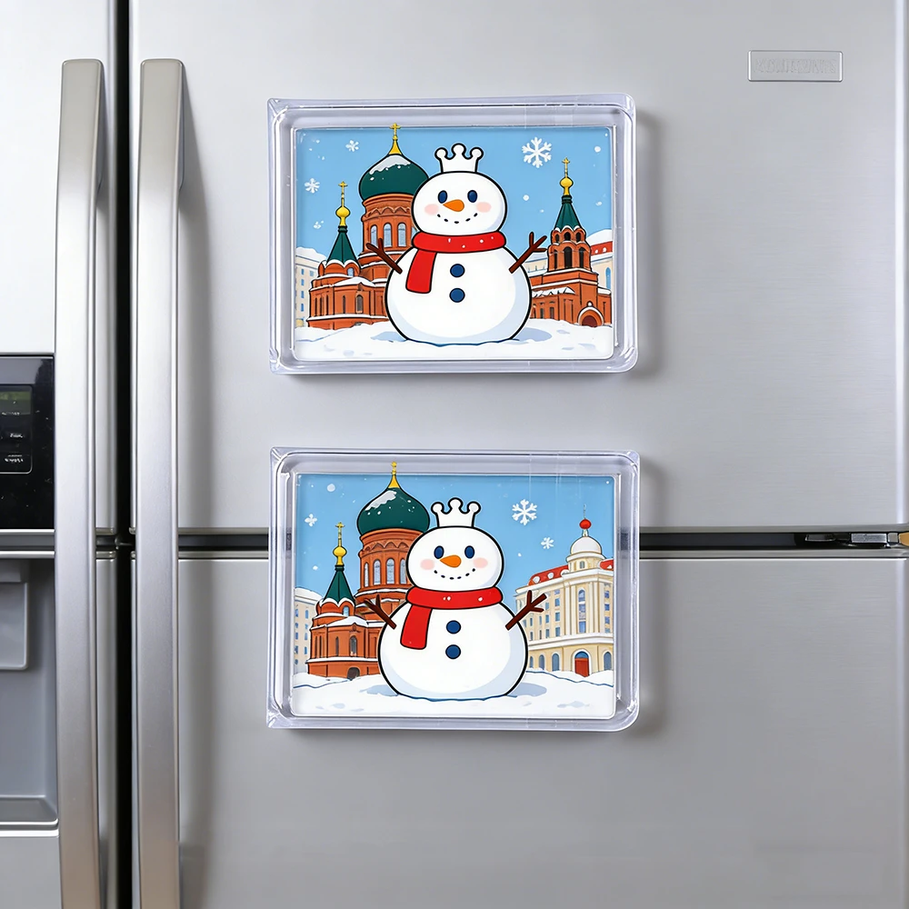 20Pcs Magnetic Photo Frame Blank Acrylic Badge Photo Frame Multiple Sizes for Refrigerator and Family Gifts Photo Frame Insert