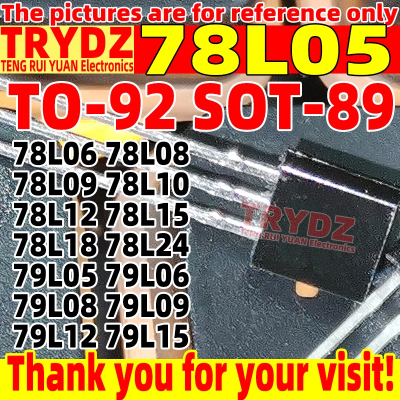 50pcs New 78L05 78L06 78L08 78L09 78L10 78L12 78L15 78L18 78L24 79L05 79L06 79L08 79L09 79L12 79L15 TO-92 SOT-89