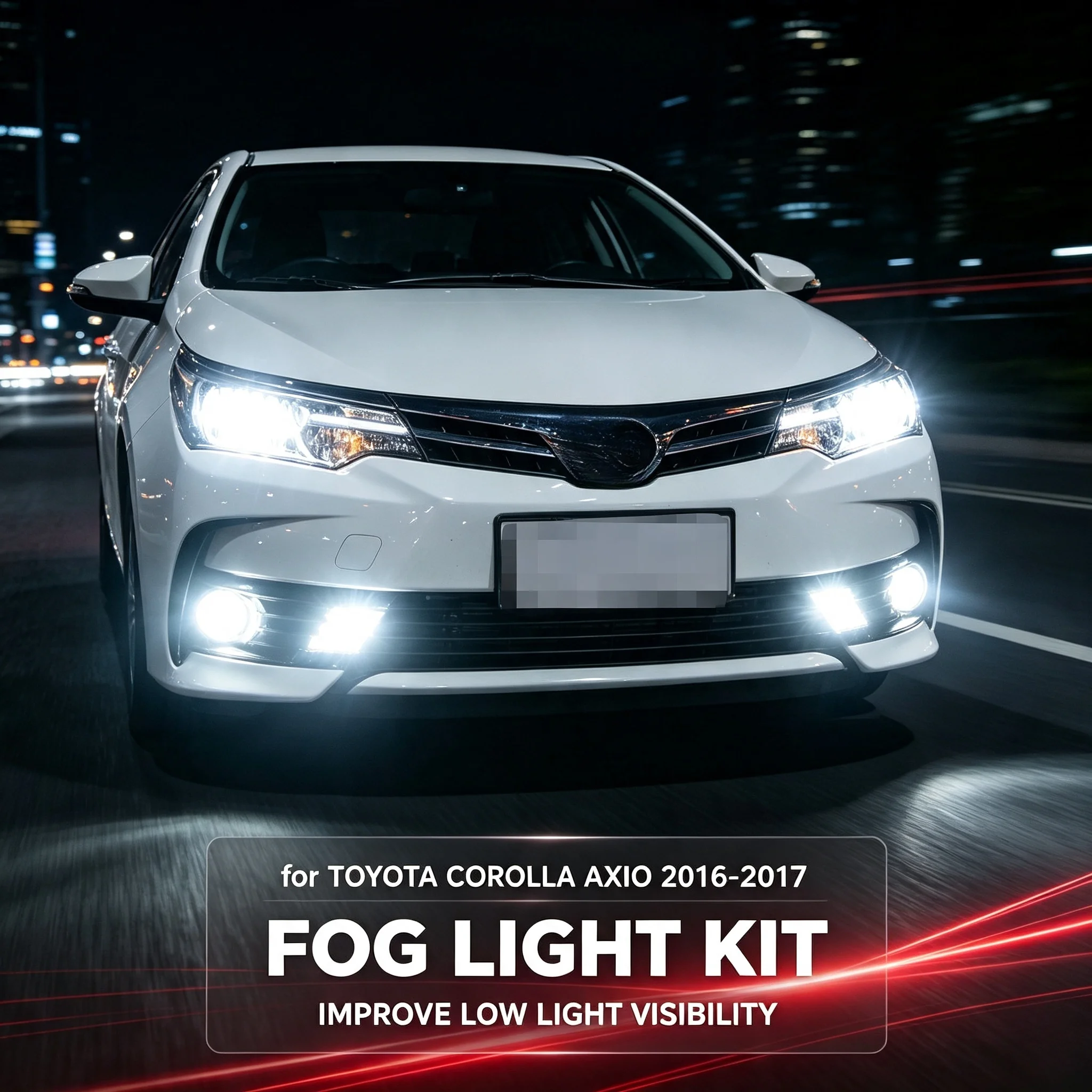Fog Light Assembly Full Set For Toyota Corolla Axio 2016 2017 Front Bumper Fog Lamp Kit With Wiring Harness Switch Fog Light Cov