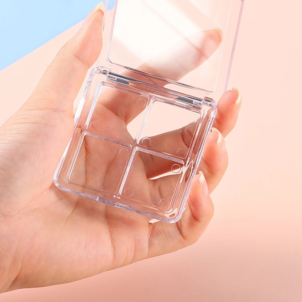 

4Pcs Clear Empty Eyeshadow Palette Refillable Makeup Powder Case DIY Compact Container Portable Eyeshadow Storage Tray