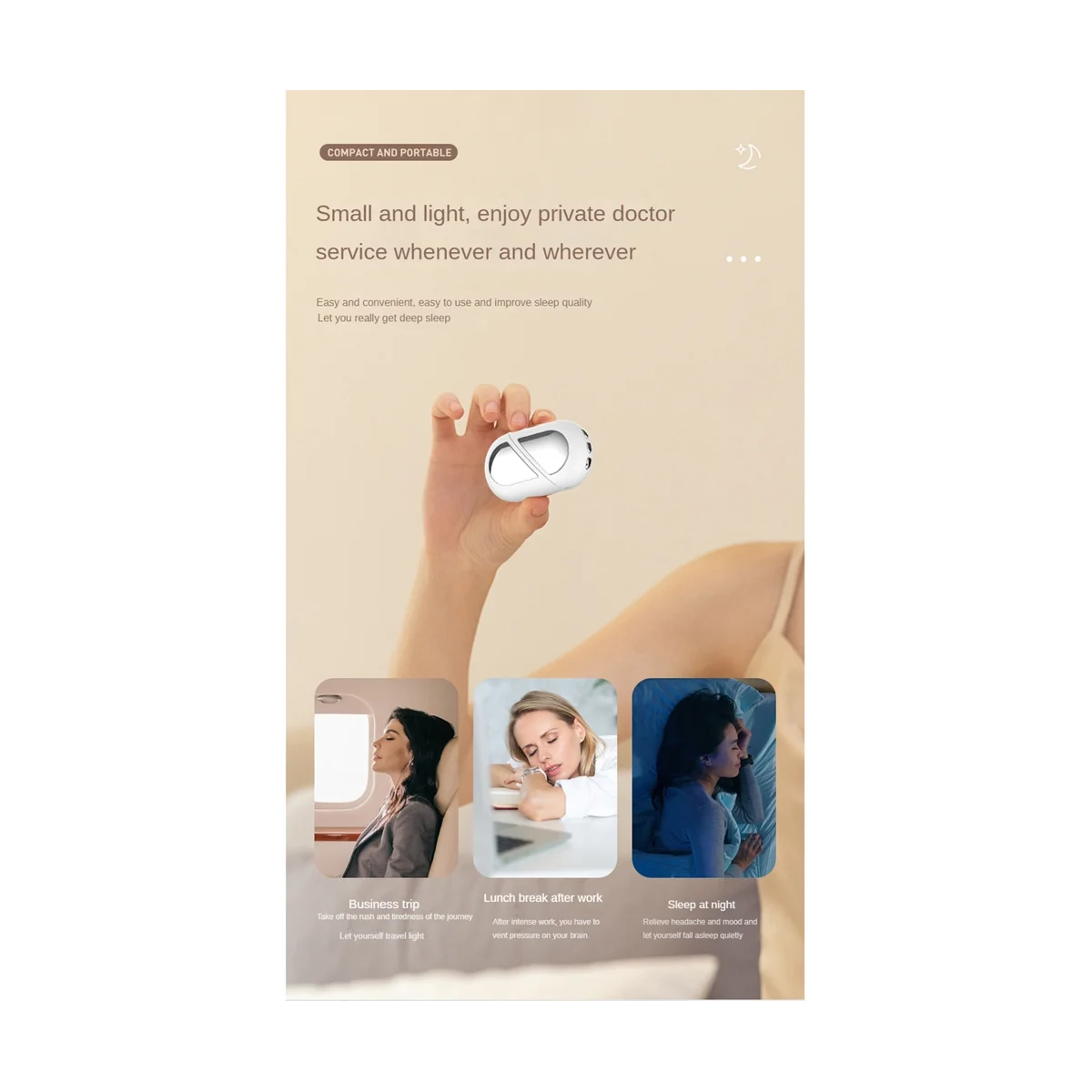 Smart Sleep Aid Device Therapy 180MAh Hand- Micro-Current alleviare l'ansia depressione strumento per il sonno veloce