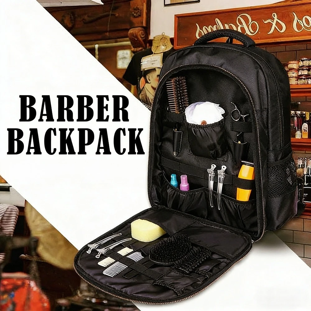 

Hairdressing tool storage, hairstylist backpack, multi-functional wear-resistant Oxford fabric waterproof tool backpack