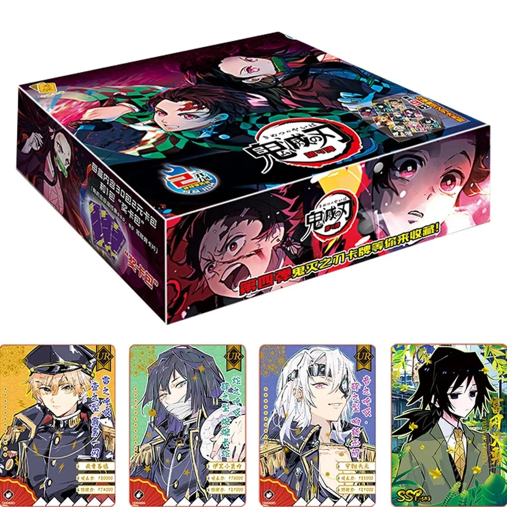 

Demon Slayer Collections Rare Cards Box Anime Movie Kimetsu No Yaiba Games Hobby collectibles Cards Battle for Child Toys Gifts