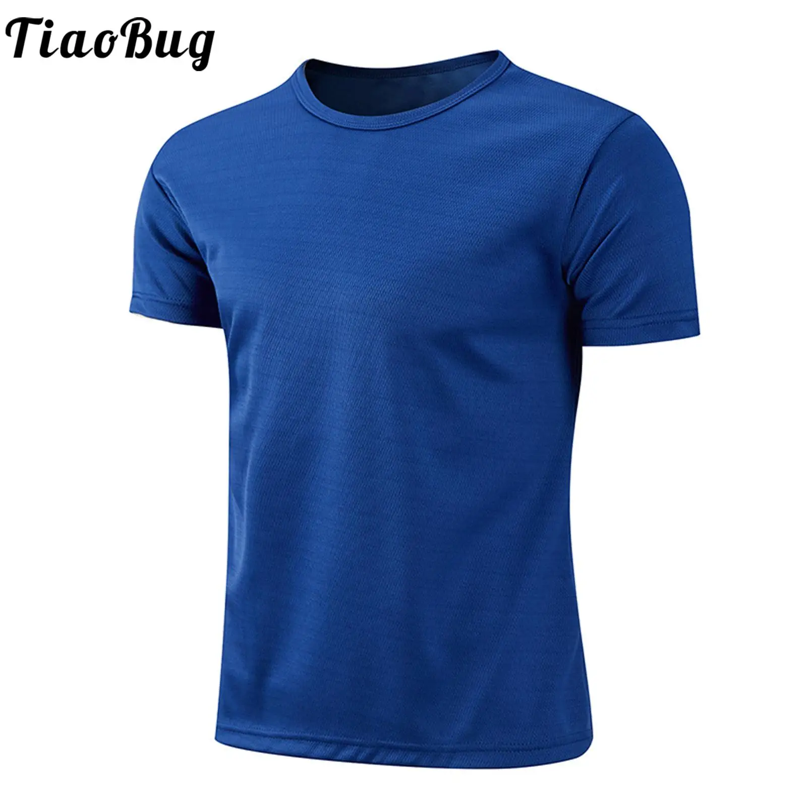 

Summer 2023 Kids Boys Quick Dry Soccer Sport Tops Short Sleeve Round Neck Solid Color Breathable T-shirt for Fitness Running